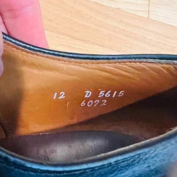 Allen Edmonds Park Avenue Cap Toe Black Lace-Up Oxfords Size 12 D - Picture 5 of 16